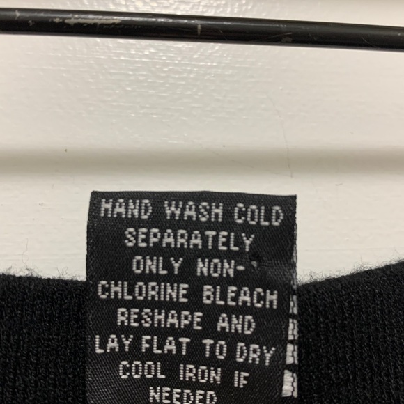 3/$15 Grace Elements Black A-Line Knit Skirt with Gray Pinstripes Size Small - Picture 3 of 5